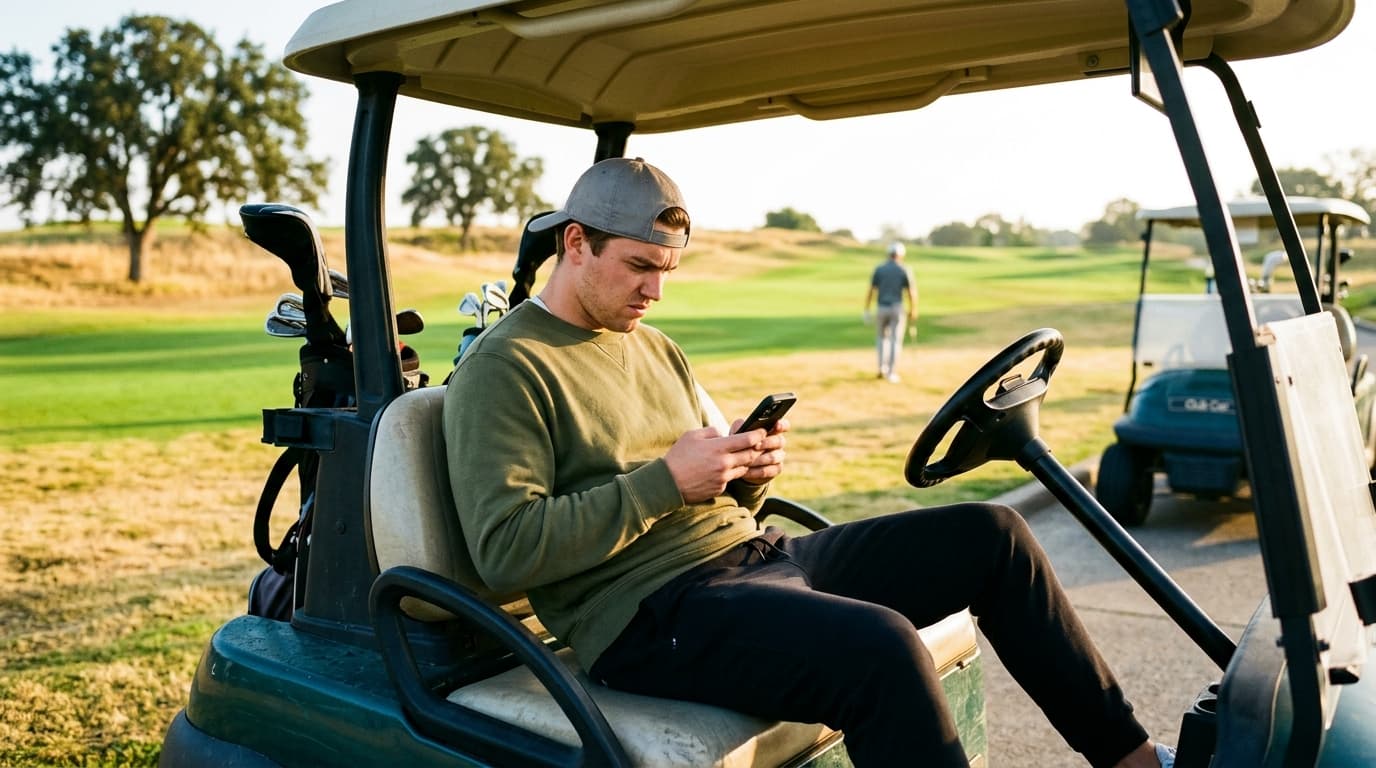 A golfer planning when to book a tee time